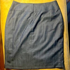 Blue/ Grey straight  fully lined skirt